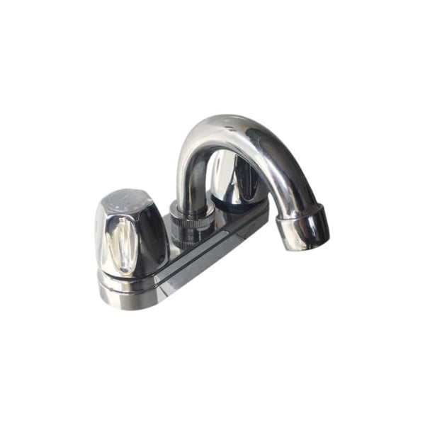 Mezcladora para Lavabo Cromada con Manerales de ABS, Cuerpo de Zinc y Acero Inoxidable, Sistema de 1/4 de Vuelta y Fácil Instalación