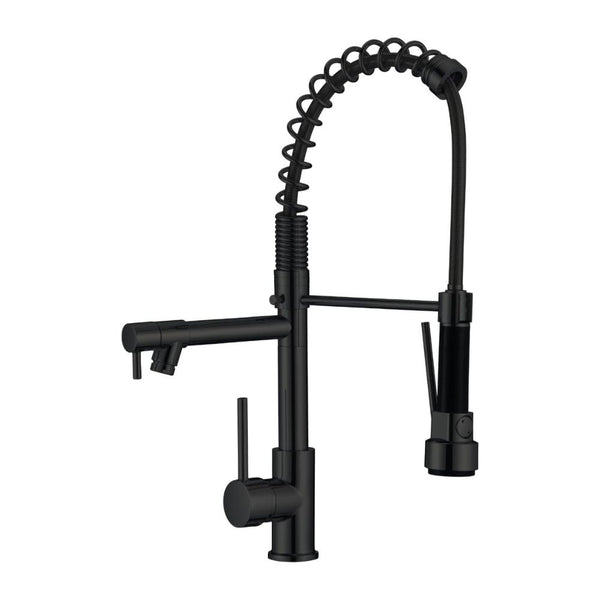 Mezcladora de Cocina Dual con Doble Cuello y Monomando, Flexible y Compacta con Instalación Rápida