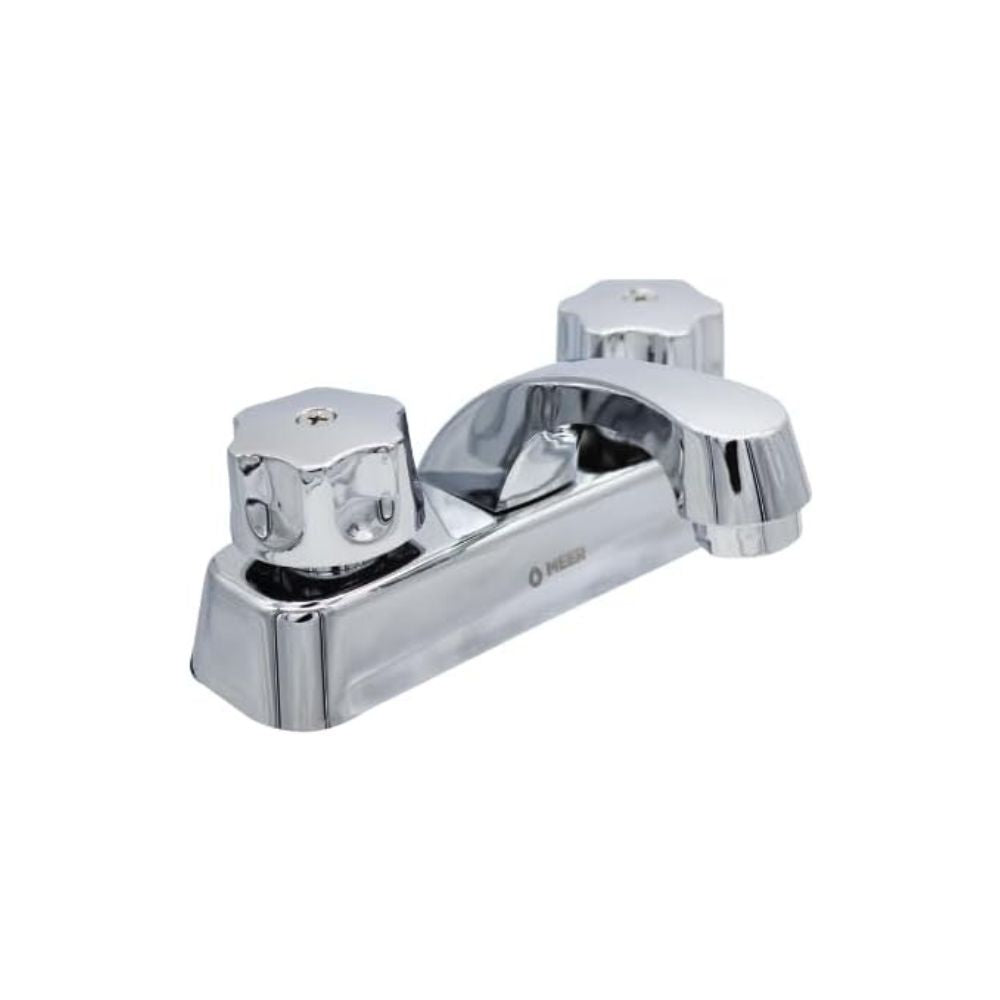 Mezcladora para Lavabo Cromada con Manerales de ABS, Sistema de 1/4 de Vuelta y Diseño Compacto