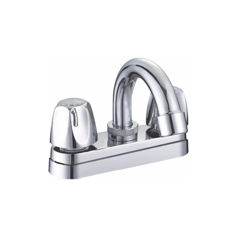 Mezcladora para Lavabo Cromada de Acero Inoxidable y ABS, con Sistema de 1/4 de Vuelta y Manerales Ergonómicos