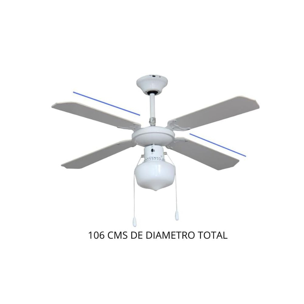 Ventilador de Techo Decorativo KATOA 42” – 3 Velocidades, Silencioso y de Bajo Consumo