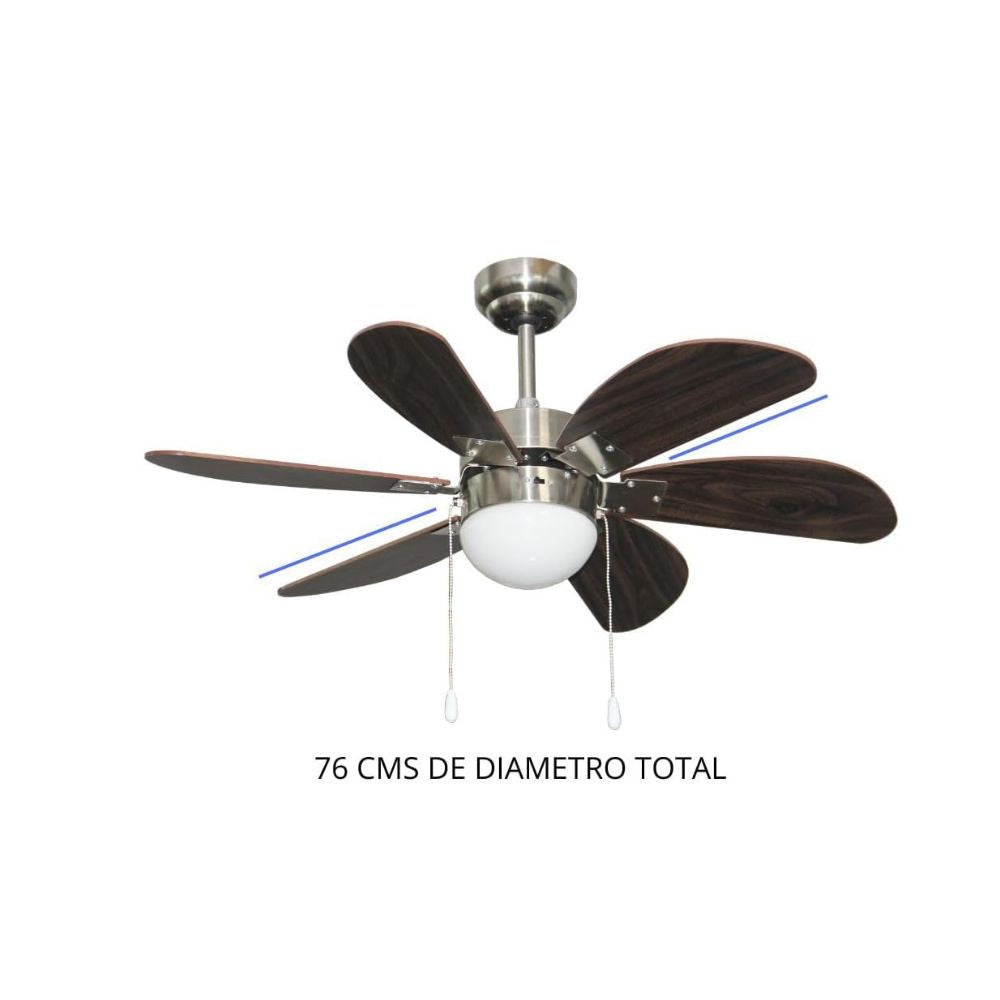 Ventilador de Techo Decorativo KATOA 30” – 3 Velocidades, Motor de 50W, Silencioso y Estético
