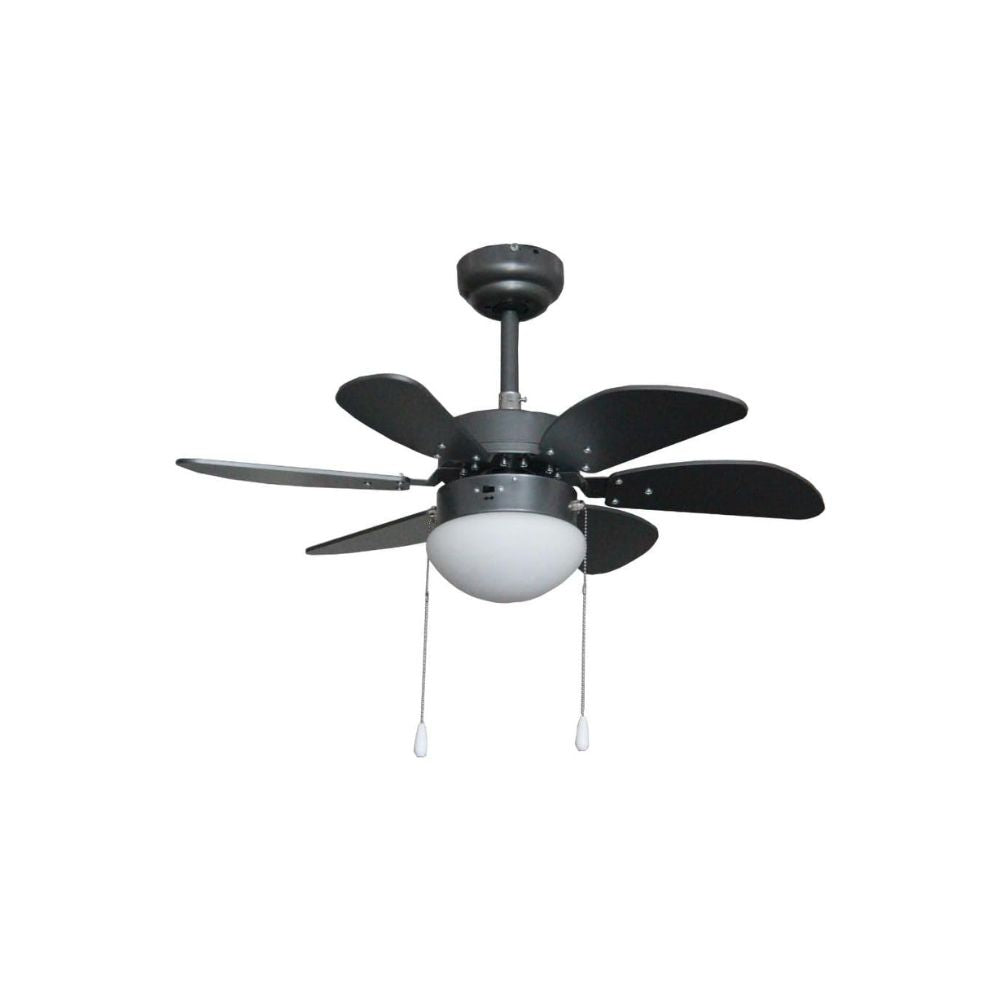 Ventilador de Techo Decorativo KATOA 30” – 3 Velocidades, Motor de 50W, Silencioso y Estético (Negro)