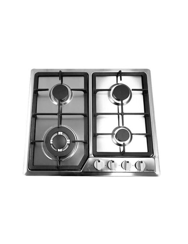 Parrilla de Gas Empotrable JZBS4A, Acero Inoxidable, 4 Quemadores - 60cm x 51cm