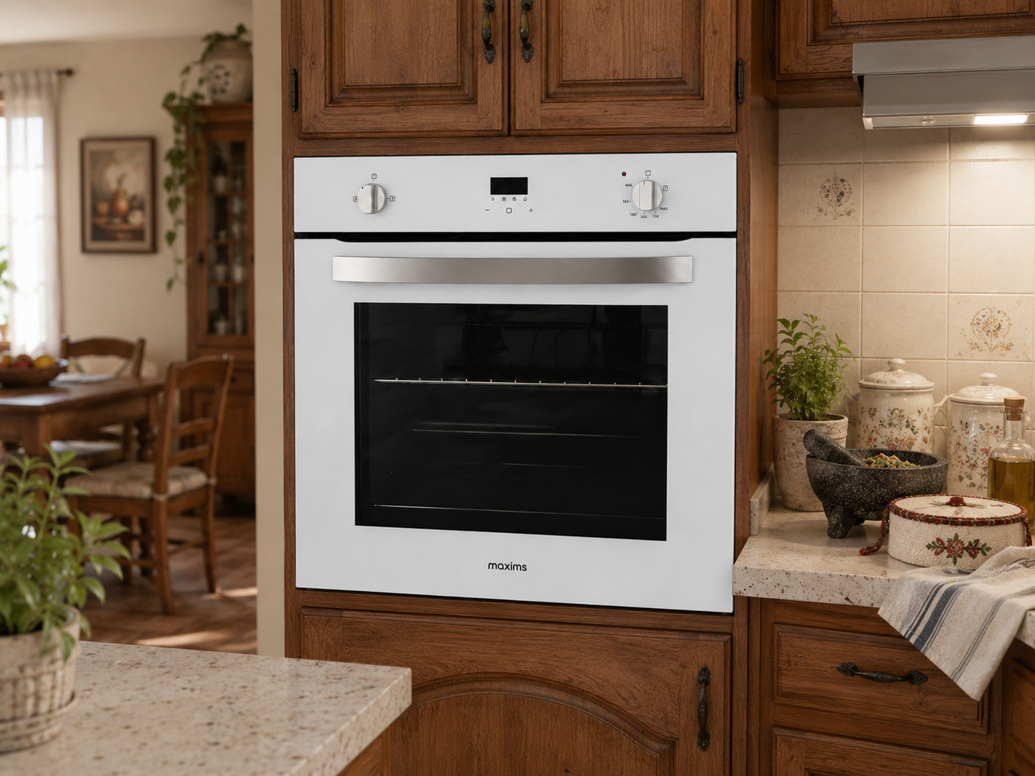Horno de gas 60cmx60cmx56cm con cristal triple capa 6