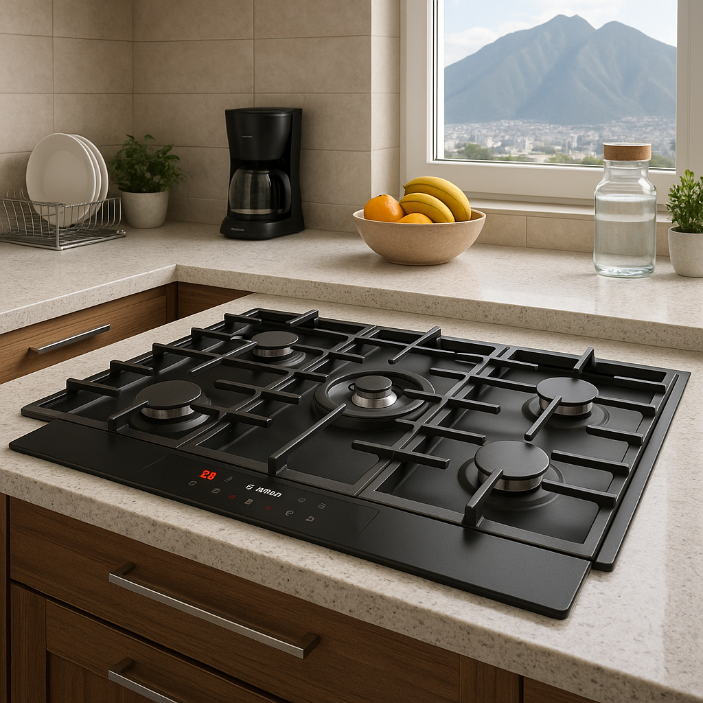 Parrilla de Gas Empotrable MAXIMS, Negro 1.0-4.5 kW 3