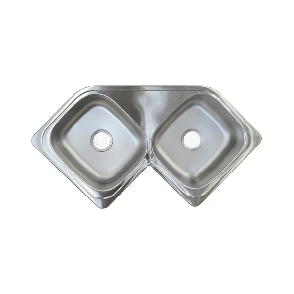 Fregadero Clásico Empotrable CE110 en Acero Inoxidable de 112x59 cm