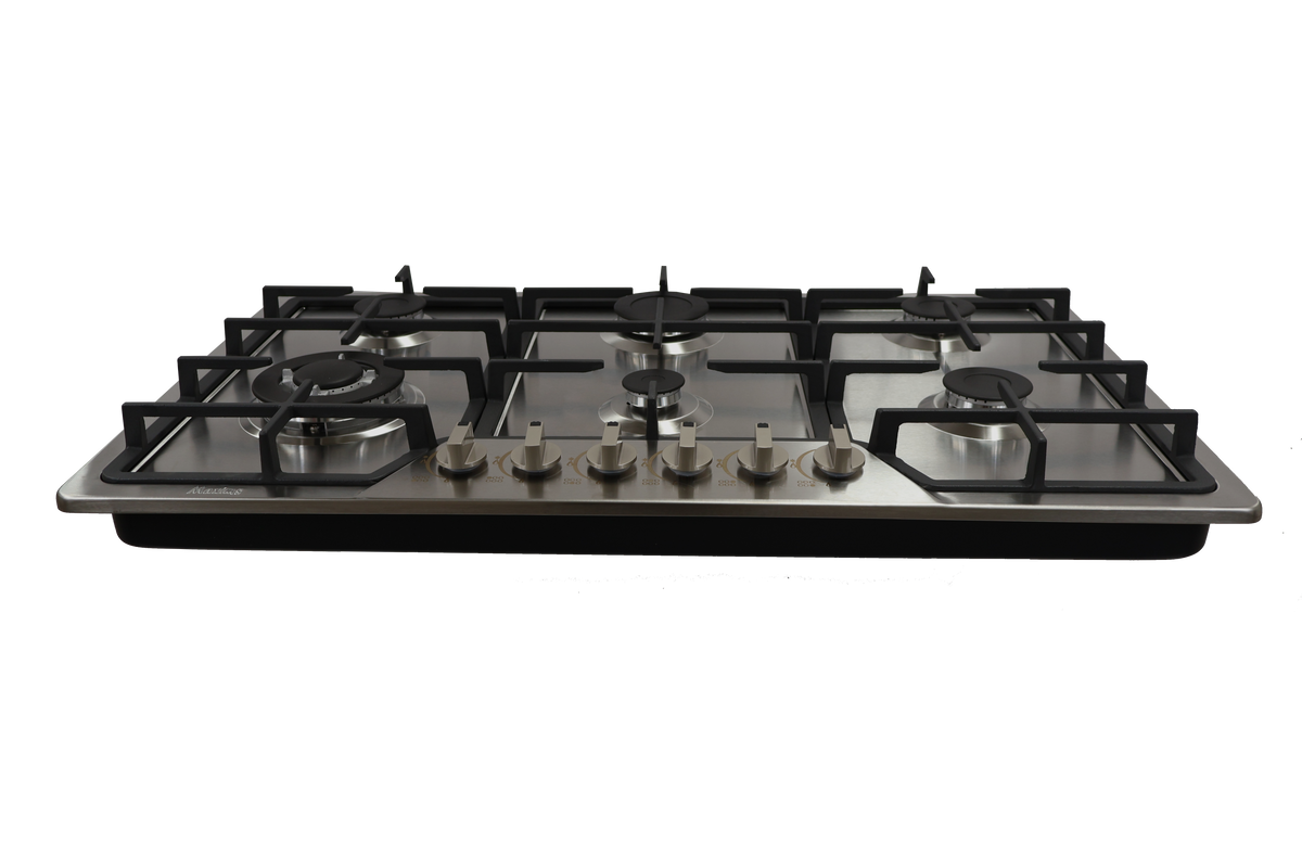 Parrilla de Gas JZBS6A Empotrable en Acero, 90cmx51cm con 6 Quemadores