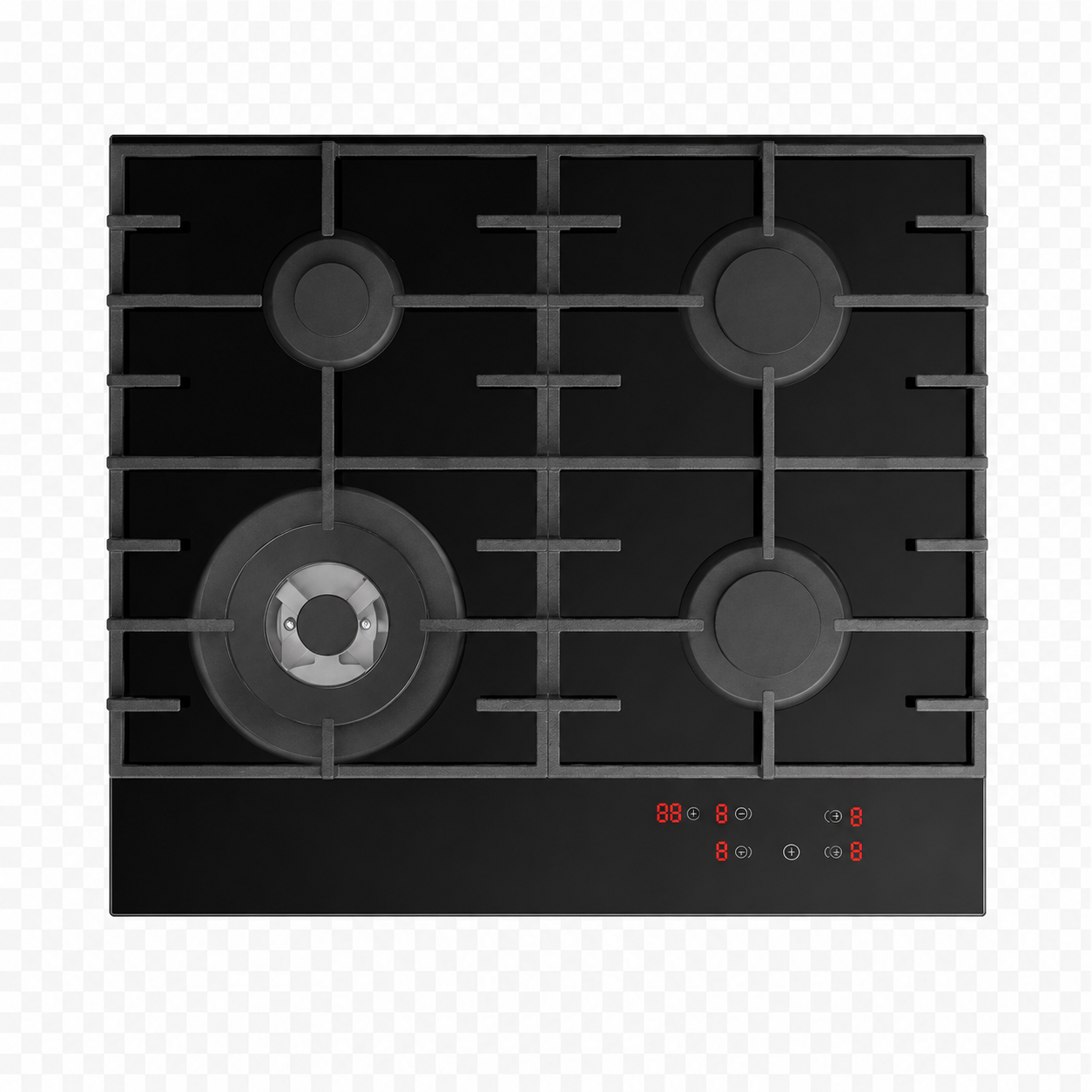 Parrilla de Gas Smart PFHE640SMG-E Negra en Cristal - Ancho 60cm, Largo 51cm 1