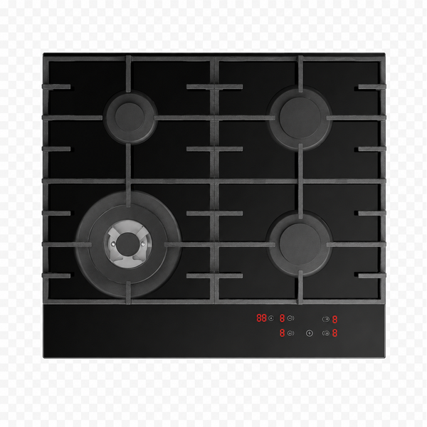 Parrilla de Gas Smart PFHE640SMG-E Negra en Cristal - Ancho 60cm, Largo 51cm