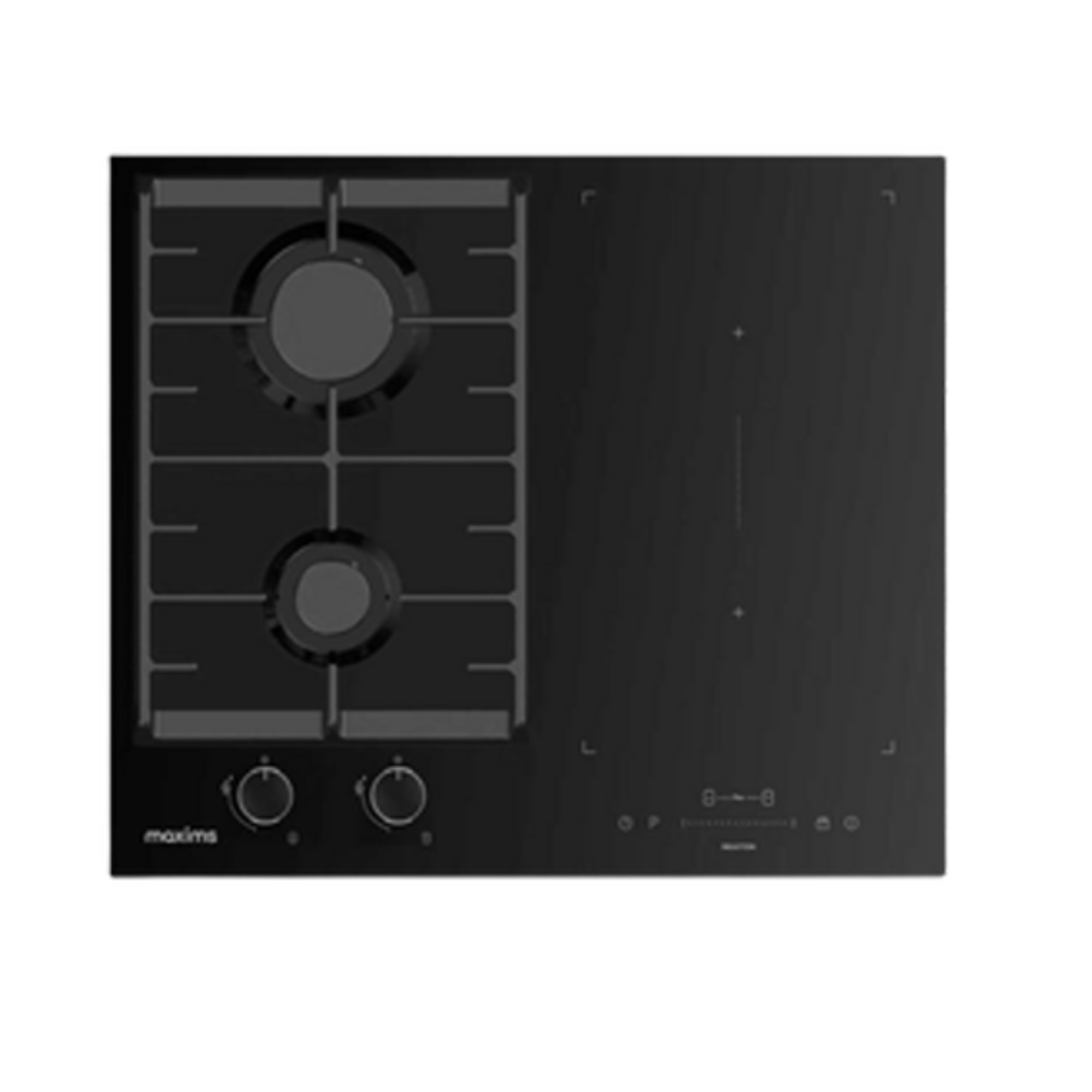 Parrilla Híbrida Empotrable Vitrocerámica con Quemadores de Aluminio Modelo PFI642SG-E Maxims
