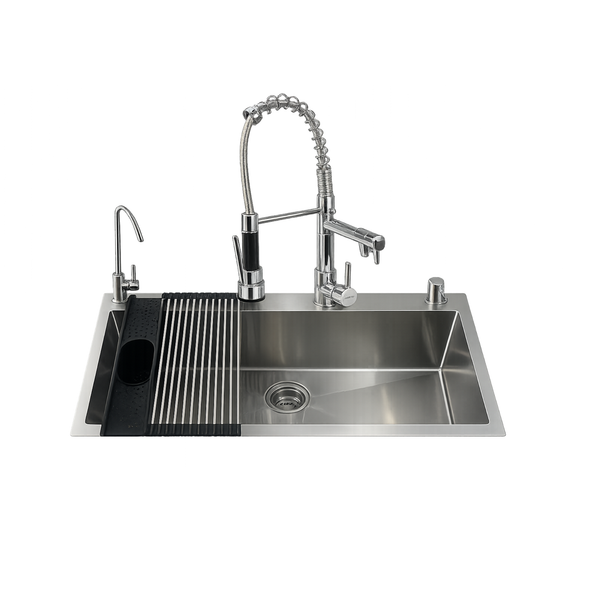 Kit Integral para Fregadero de Acero Inoxidable 84cmx48cm con Accesorios Incluidos