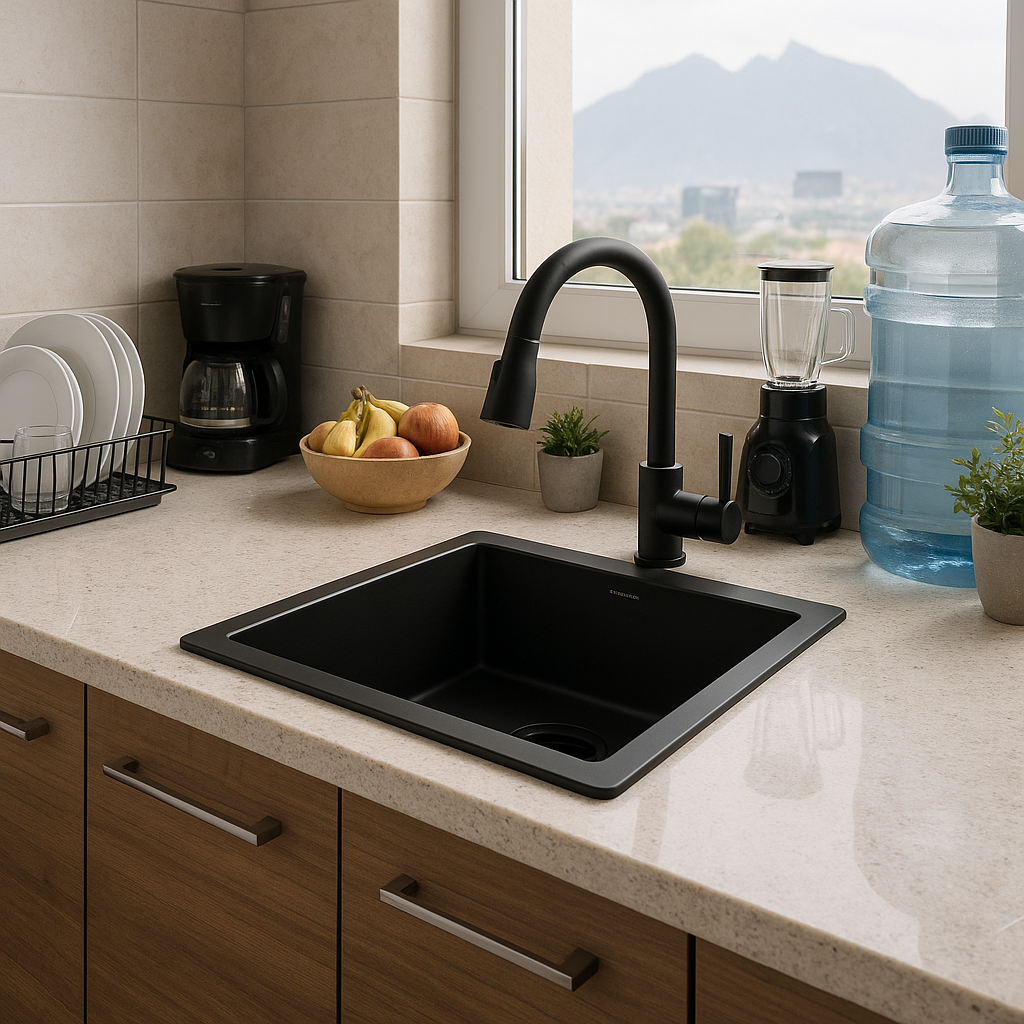Tarja CS4641 de Cuarzo para Cocina - 46 cm x 41 cm