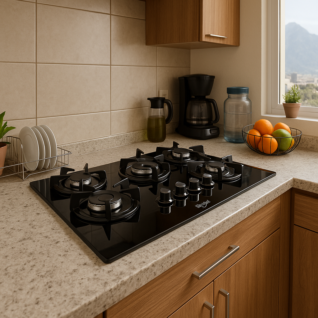 Parrilla de Gas Empotrable JZBS5B con Cubierta de Cristal, 76cm x 51cm 3