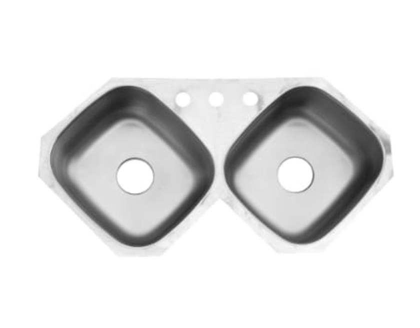 Tarja Doble Esquinero de Acero 100x52cm Modelo CSE110