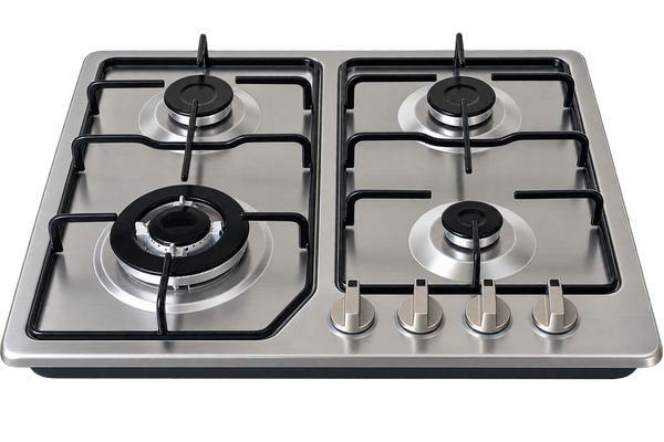 Parrilla de Gas Empotrable JZBS4 de Acero Inoxidable con 4 Quemadores - 60cm x 51cm