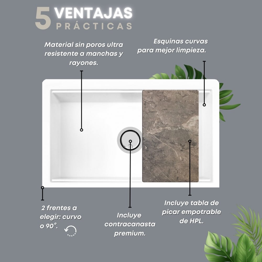 Plados Tarja de Cuarzo Estilo Farm Moderma y Ultra Resistente 5