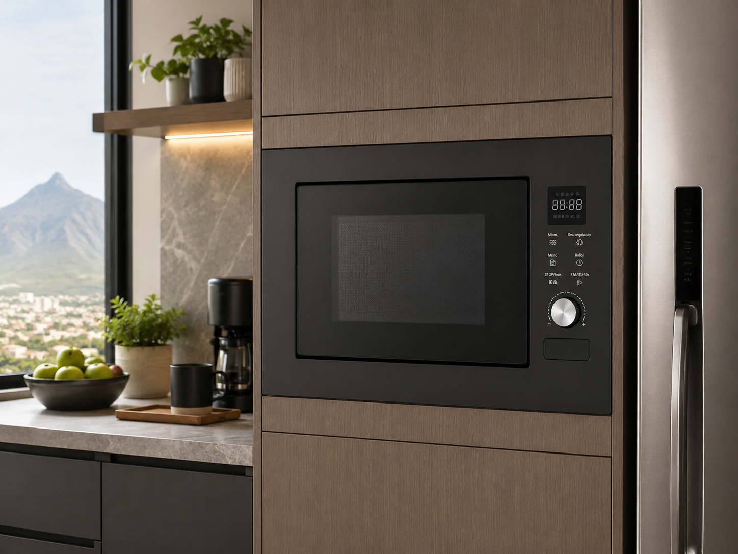 Horno Empotrable Micro A75 Negro 59.5cm x 33.7cm 4