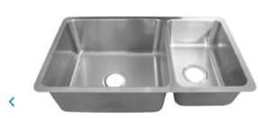 Tarja Doble Acero Inoxidable, Forma Rectangular para Cocina Moderna