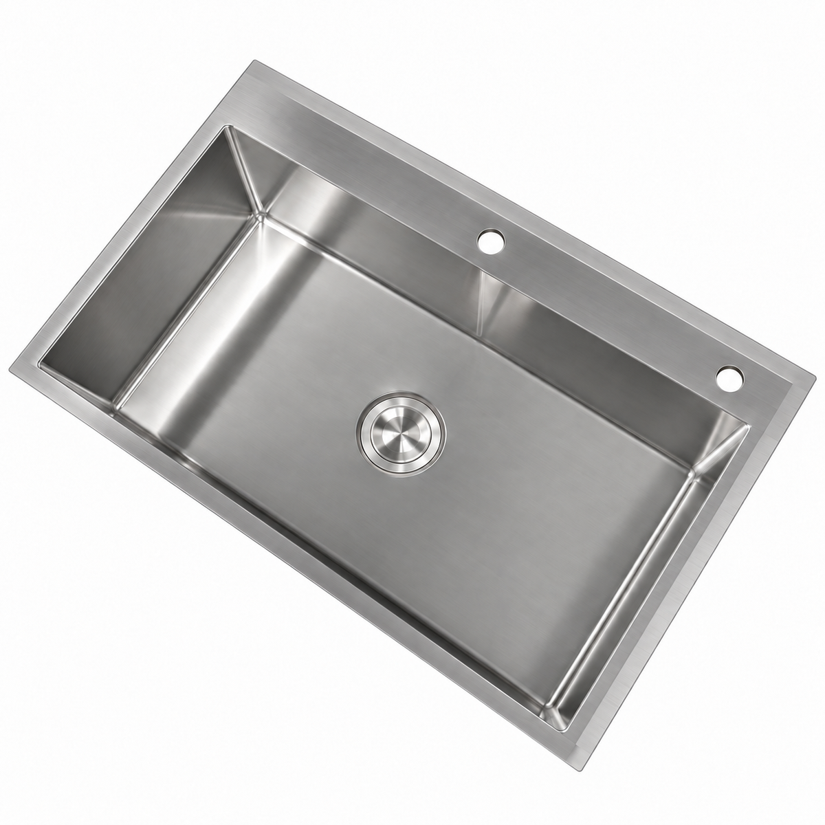 Tarja Sencilla de Acero Inoxidable 304, Ideal para la Cocina Moderna, Dimensiones 80cmx50cm
