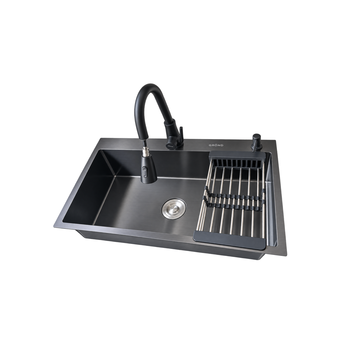 Kit Integral de Tarja para Empotrar en Acero Inoxidable 80cm x 50cm