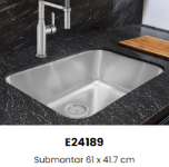 Modern Steel Undermount Kitchen Sink 61cmx41.7cm