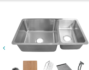 Fregadero de Cocina Doble de Acero Inoxidable