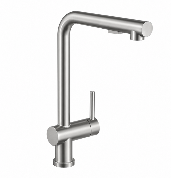 Grifo Monomando Satinado de Acero Inoxidable para Uso Doméstico
